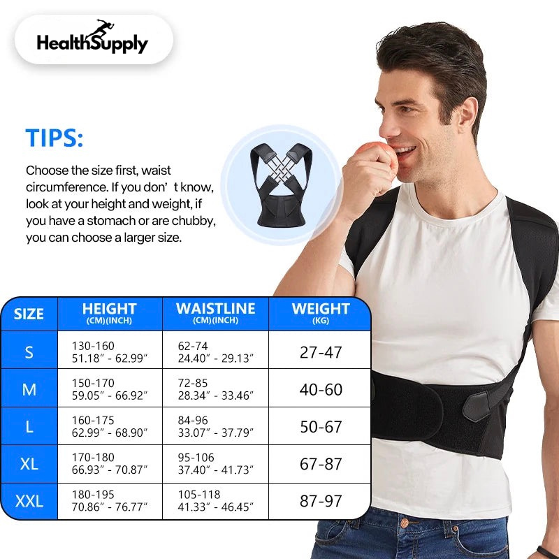 HealthSupply® Adjustable Posture Corrector